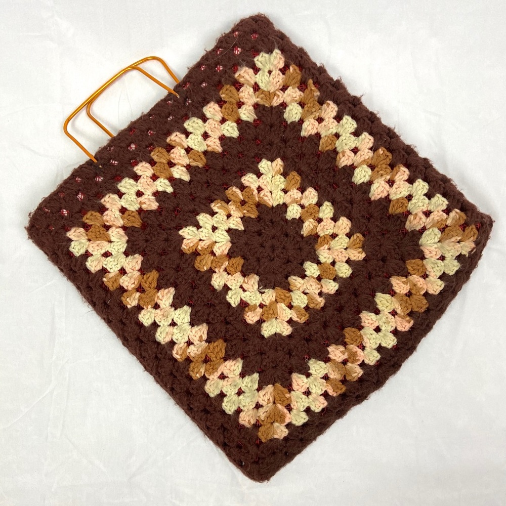 Vintage Handmade Crocheted Tote